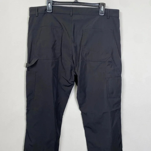 NWT Mennace Shop Flat Front Cargo Straight Leg Pants Men's Size 36 Black Utility - Picture 9 of 15